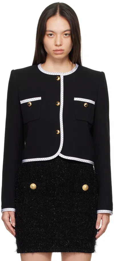 MOSCHINO BLACK GOLD HEART BUTTONS JACKET