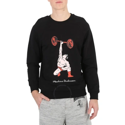 Moschino Black Graphic Print Cotton Sweatshirt