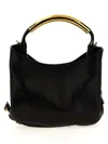 Moschino Small Handle Me Leather Top Handle Bag In Black