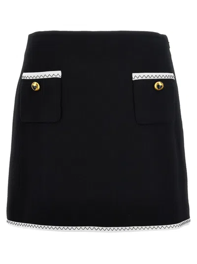 MOSCHINO BLACK HEART BUTTON SKIRT