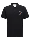 Moschino In Love We Trust Polo T-shirt In Black