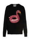 Moschino Black Jacquard Logo Sweater In Black