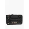 Moschino Love Leather Shoulder Bag With Golden Effect Logo