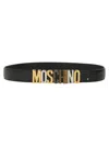 Moschino Adjustable Logo Cinrua Belt With Multi-tone Buckle