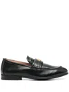 Moschino Leather Loafer Stitched Moc Polished In Black
