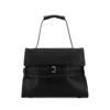 Moschino Black Leather Medium Tie Me Handbag In Black