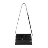 Moschino Structured Leather Shoulder Bag With Adjustable Strap In Black