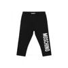 Moschino Black Legging For Baby Girl With Logo