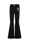 Moschino Black Leggings For Girl With Teddy Bear In Multi