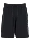 Moschino Logo Detailed Drawstring Bermuda Shorts In Black