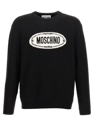 Moschino Black Logo Intarsia Sweater