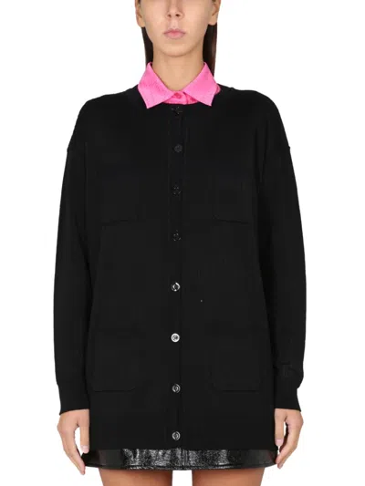 Moschino Black Logo Round Neck Sweater
