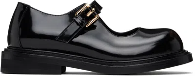 MOSCHINO BLACK MARY JANE OLIVIA LOAFERS