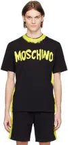 Moschino Logo-print Organic Cotton T-shirt In A3555 Fantasy Print