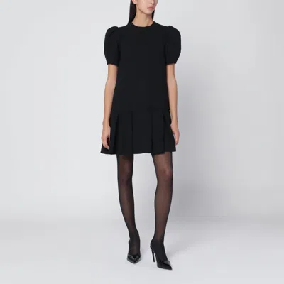Moschino Black Mini Dress With Pleats