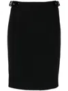 Moschino Skirt With Knee-length And Belt Loops In Black