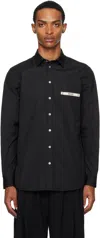 Moschino Logo-detail Pocket Shirt In Black