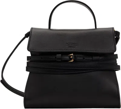 Moschino Black ' Tie Me' Small Bag In 000 Black