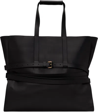 Moschino Black ' Tie Me' Tote In 000 Black