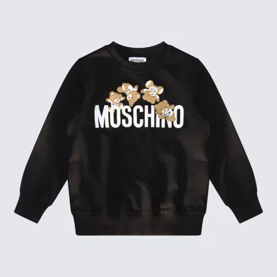 Moschino Kids' Black Multicolour Cotton Sweatshirt In Nero Black