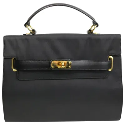 Pre-owned Moschino Black Nylon Kelly Bag