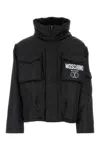 Moschino Nylon Jacket With Adjustable Waist And Hood In 1555