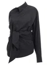 Moschino One-shoulder Shirt In Black