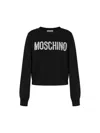 Moschino Black Organic Cotton Sweatshirt In Black
