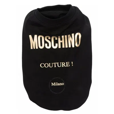 Moschino Black Pets Capsule Logo Print Dog T-shirt