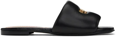 Moschino Black Plate Slides In 000 * Nero