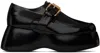 Moschino Black Platform Loafers In 000 Black Abbrasived