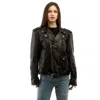 Moschino Black Polyester Leather Jacket