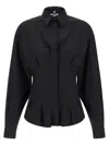 Moschino Dotted Shirt With Collar And Long Sleeves In Black