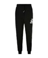 Moschino Black Printed Logo Sweatpants In Black
