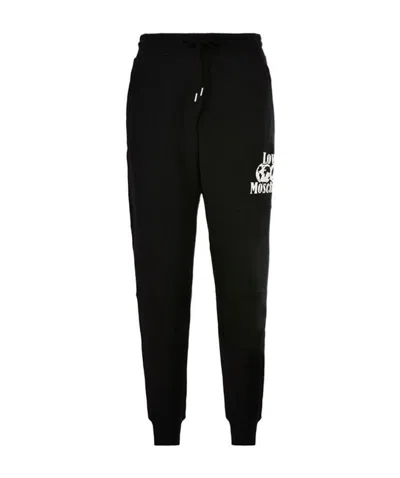 Moschino Black Printed Logo Sweatpants