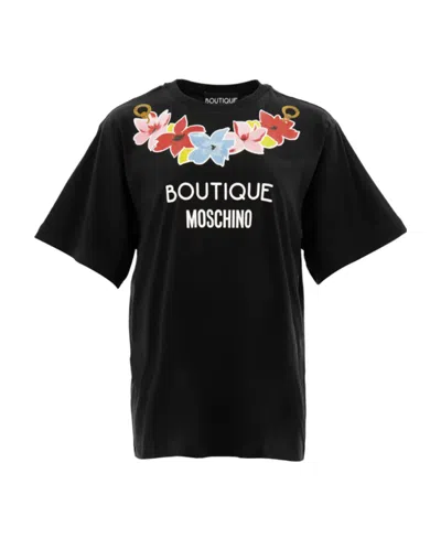 Moschino Black Printed Short-sleeved T-shirt