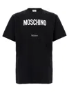 Moschino Crew Neck Graphic T-shirt With Short Sleeves In Black
