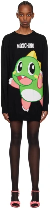 Moschino Black Puzzle Bobble Minidress In A1555 Fantasy Black