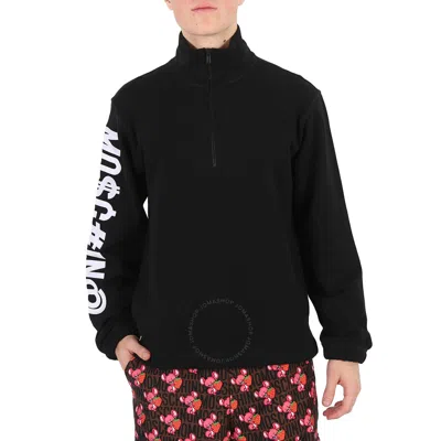 Moschino Black Quarter Zip Cotton Sweatshirt