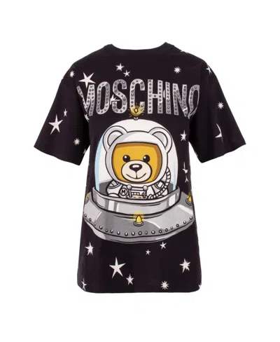 Moschino Black Round-necked Logo T-shirt