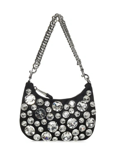 Moschino Jewel Stones Handbag In Black