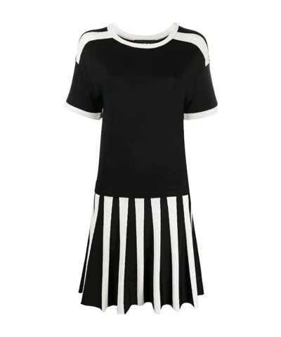 Moschino Black Short-sleeved Knitted Dress