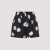 Moschino Black All Over Daisy Print Shorts In Black