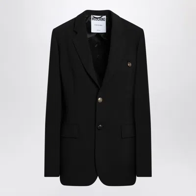 Moschino Single-breasted Notched-lapel Blazer In Black