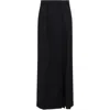 Moschino High-waisted Black Maxi Skirt With Pleated Design
