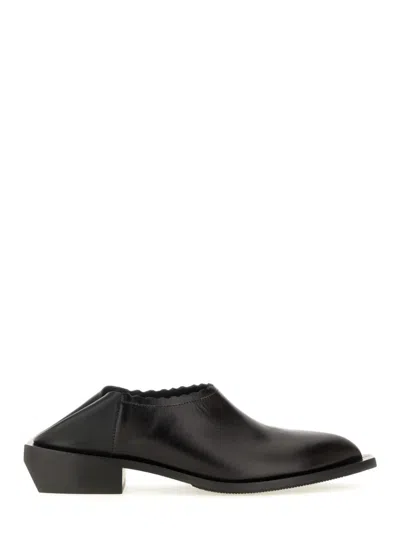 Moschino Black Slip On Mules