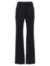 Moschino Straight-leg Pants With Front Pleat In Stretch Viscose In Black
