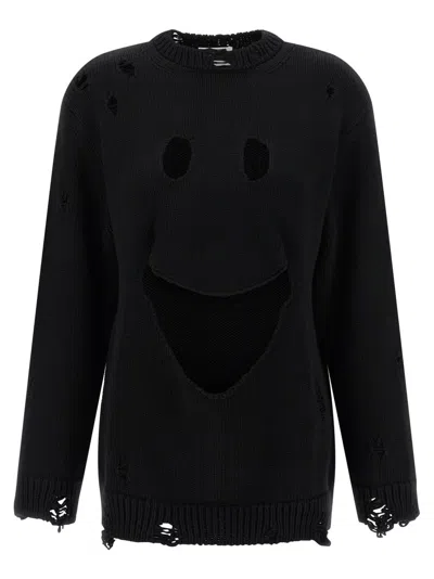 MOSCHINO BLACK SMILEY SWEATER