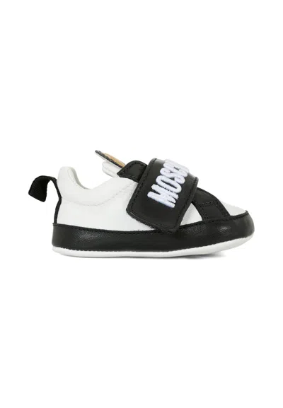 Moschino Black Sneakers For Babykids With Teddy Bear