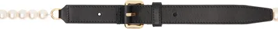 Moschino Black Soft Leather Belt